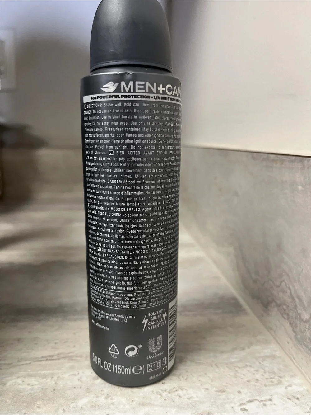 Men+Care Clean Comfort Antiperspirant Deodorant Spray
